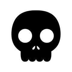 Fototapeta premium Minimalist Black Skull Icon