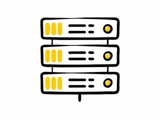Server Rack Illustration Computer Data Storage System