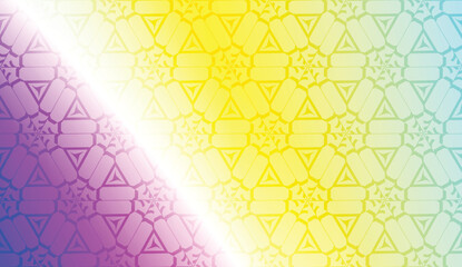 Pattern with geometric shape background. Vector illustration. Template for wallpaper, interior design, decoration, scrapbooking page. Gradient color