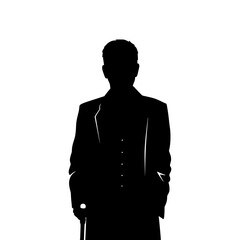 Silhouette Businessman - Minimalist Vector