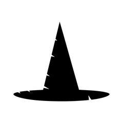 Fototapeta premium Black Witch Hat Silhouette