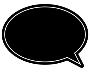 シンプルなカラーの吹き出し　丸形