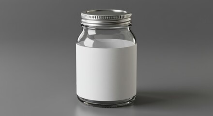Glass Jar with Label