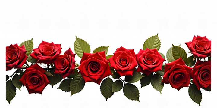 Elegant Red Rose Garland