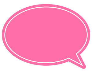 シンプルなカラーの吹き出し　丸形