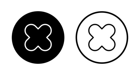Close icon logo design. Delete sign and symbol. cross sign