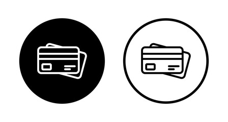 Obraz premium Credit card icon logo design. Credit card payment sign and symbol