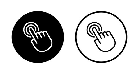 Hand click icon logo design. pointer sign and symbol. hand cursor icon