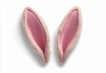 Isolated bunny ear headband on white background, with clipping path for easy editing, perfect for holiday decor, clothing accessories, or festive designs.