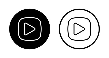 Play icon logo design. Play button sign and symbol