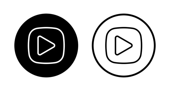 Play icon logo design. Play button sign and symbol