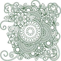 Beautiful flower art and mandala vector design