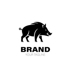 Boar Logo. Boar Logo Design. Boar Logo Brand. Boar Logo Vector Design Isolated on White Background