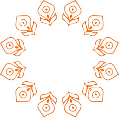 Obraz premium Beautiful flower art and mandala vector design