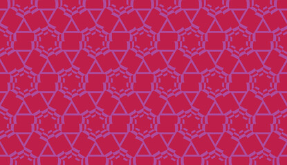 Vector Seamless illustration with curved line. Modern pattern in triangles style. For modern interior design, fashion print.