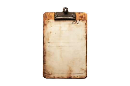 Clipboard isolated on transparent background
