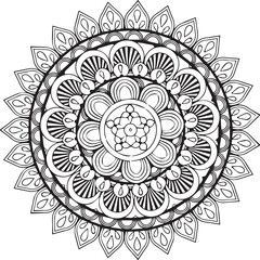 Beautiful flower art and mandala vector design