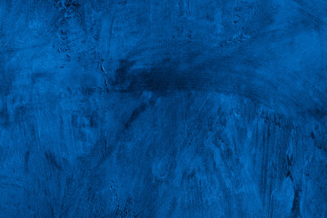 Old wall pattern texture cement blue dark abstract  blue color design are light with black gradient background.