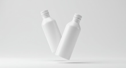 White Bottle Product Mockup in Studio