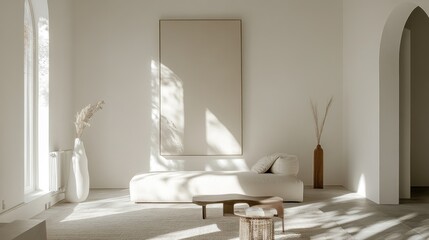 Spacious, minimalist interior design with natural light.