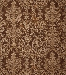 Classic damask, brown and beige tones  Seamless repeating ornate wallpaper design , brown beige, fabric texture