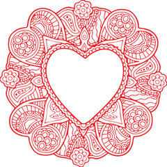 Beautiful flower art and mandala vector design