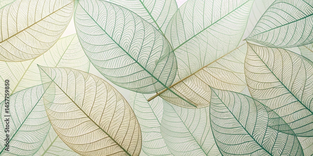 Poster minimalist biophilic leaf line art pattern background texture - abstract nature design
