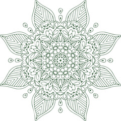 Beautiful flower art and mandala vector design