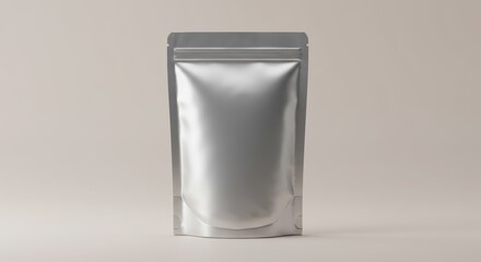 Silver Pouch Packaging Mockup