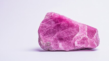 Fototapeta premium Close up of a pink gemstone rough texture vibrant color natural crystal structure