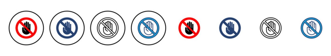Stop icon vector. stop road sign. hand stop icon vector