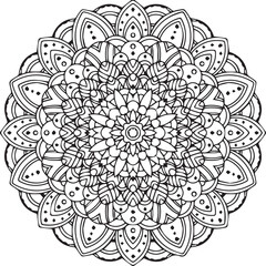 Beautiful flower art and mandala vector design