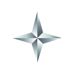 Obraz premium 3d silver star