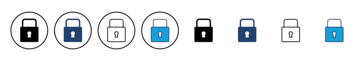 Obraz premium Lock icon vector. Padlock icon vector. Encryption icon. Security symbol
