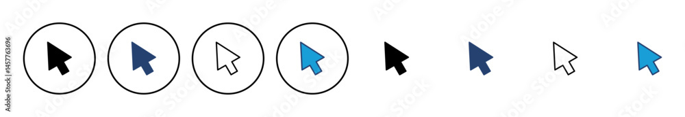 Poster click icon vector. pointer arrow icon. cursor icon vector