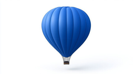 Fototapeta premium Vibrant blue hot air balloon floating gracefully in sky, evoking sense of adventure and freedom