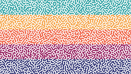 Colorful Turing Pattern in Multiple Strips for Summer Vibe Abstract Background