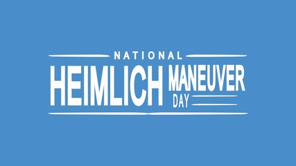 National Heimlich Maneuver Day with a visual representation ideal for educational materials, blog posts, and social media content.