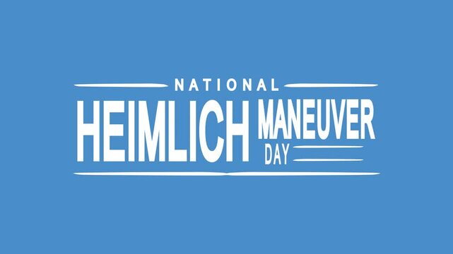 National Heimlich Maneuver Day with a visual representation ideal for educational materials, blog posts, and social media content.