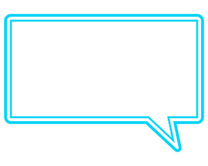 Obraz premium シンプルなカラー線の吹き出し 四角形