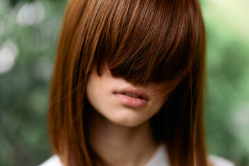 Stylish woman with blunt bob haircut showcasing modern beauty and confidence
