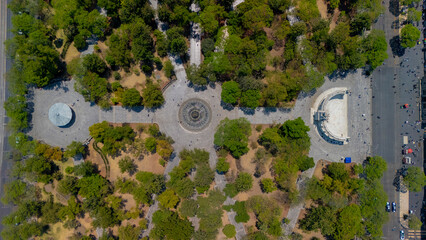 Vista aerea de un parque 
