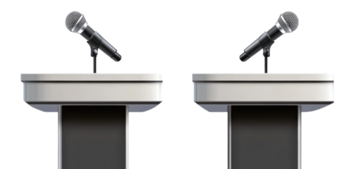 two podium vector illustration, isolated on white background.