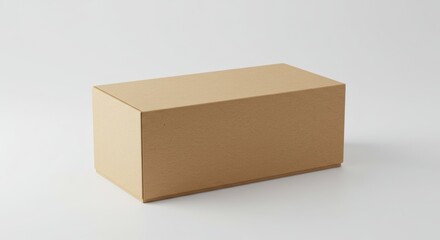 Brown Box on White Background