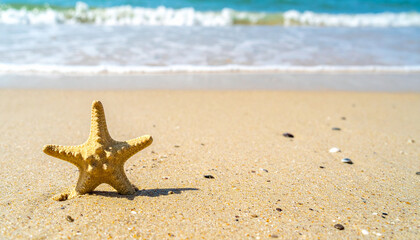 starfish on a beach sand