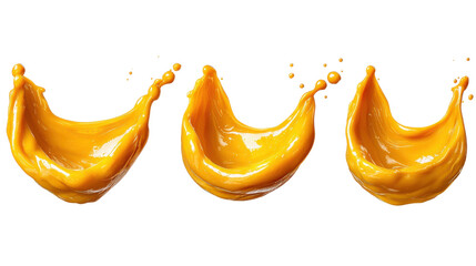 orange juice splash on white background.
