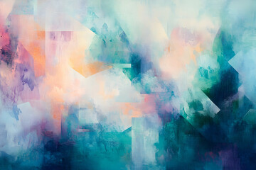 Fototapeta premium A vibrant abstract composition of soft color blends.