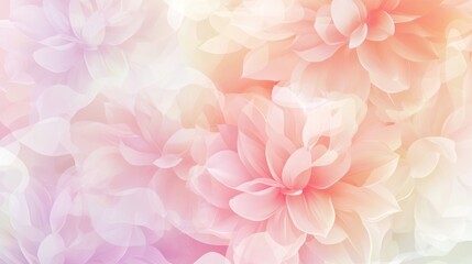 Fototapeta premium Soft pastel flower blossoms dreamy floral background