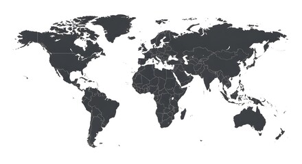 Illustration of a Colored Map of World
