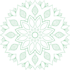 Beautiful flower art and mandala vector design